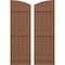 Ekena Millwork Americraft 5-Board (3 Batten) Wood Joined Board-n-Batten Shutters w/Ellipt Top, ARW401BE518X77BTH, PR ARW401BE518X77BTH - alternate 1